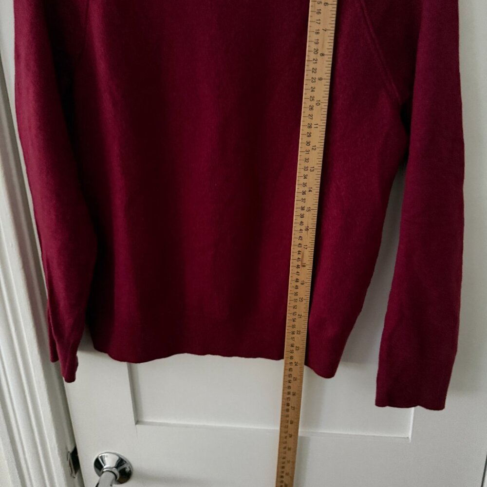 Banana Republic Men's Baruffa Italian Merino Wool Red Crew Sweater Sze XL Shrunk - Picture 6 of 10